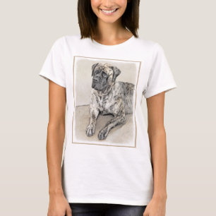 Engelska Mastiff-målning (Brindle) - Hund Art T-shirt