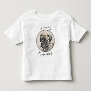 Engelska Mastiff-målning (Brindle) - Hund Art T Shirt