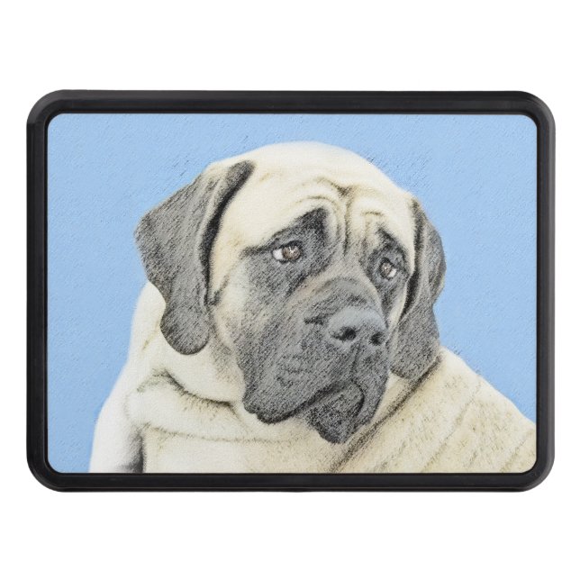 Engelska Mastiff-målning (falsk) - Original Hund A Dragkroksskydd (Framsidan)