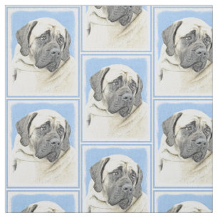 Engelska Mastiff-målning (falsk) - Original Hund  Tyg