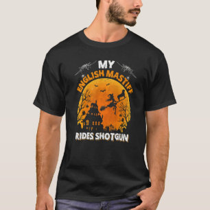 Engelska Mastiff Ride Pistol Engelska Mastiff Hund T Shirt