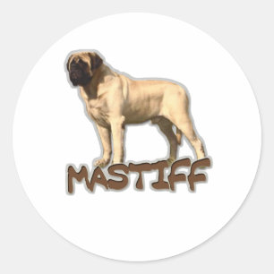 Engelska Mastiff Runt Klistermärke