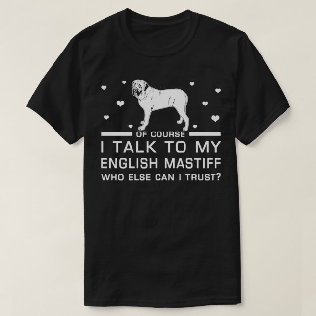 Engelska Mastiff T Shirt (Design framsida)