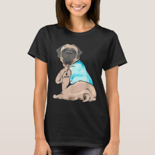 Engelska Mastiff Tattoo I Kärlek Mamma Funny Mor S T Shirt