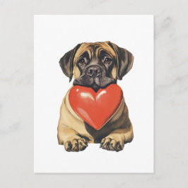Engelska Mastiff Valentine Helg Vykort