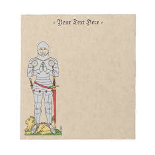 Engelska Medieval Knight Circa 1430 Anteckningsblock
