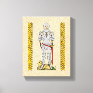 Engelska Medieval Knight Circa 1430 Canvastryck