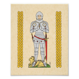 Engelska Medieval Knight Circa 1430 Fototryck