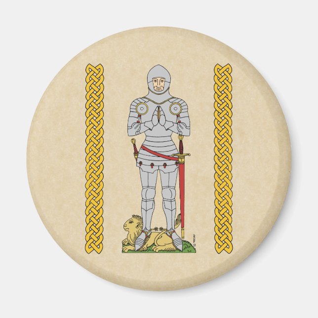 Engelska Medieval Knight Circa 1430 Magnet (Framsidan)