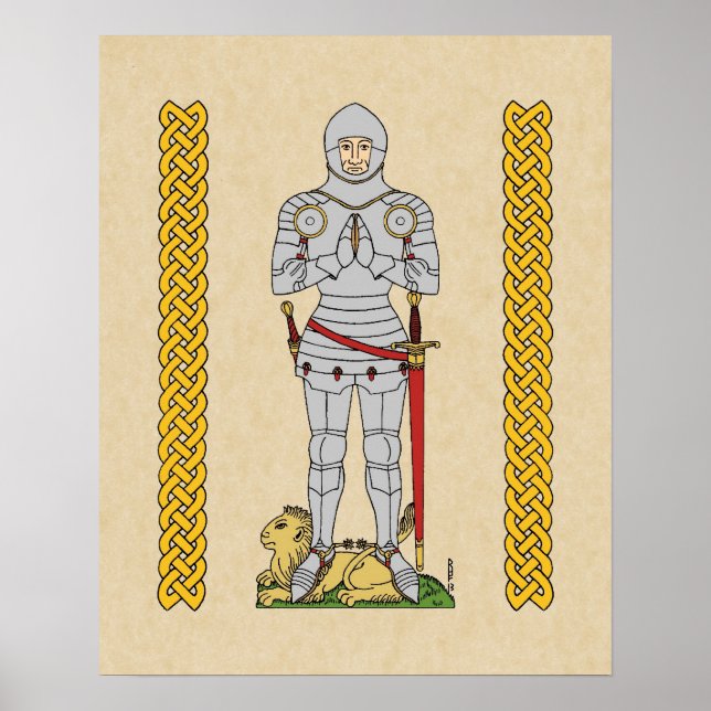 Engelska Medieval Knight Circa 1430 Poster (Framsidan)