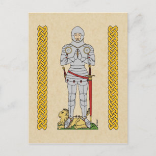 Engelska Medieval Knight Circa 1430 Vykort