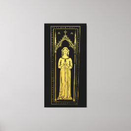 Engelska Medieval Porträtt 1300 Dam Joan Cobham Canvastryck