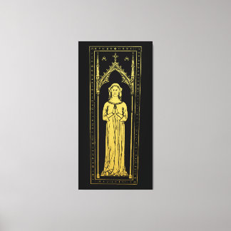 Engelska Medieval Porträtt 1300 Dam Joan Cobham Canvastryck