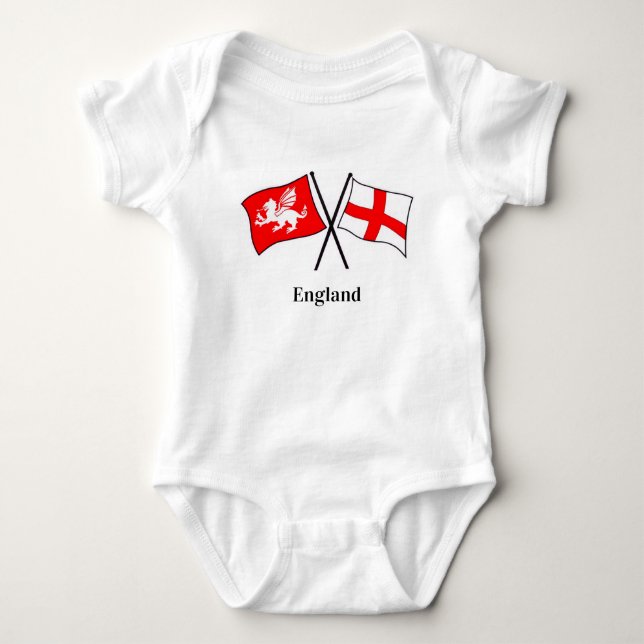 Engelska patriot Babygro T Shirt (Framsida)