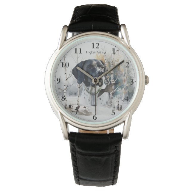 Engelska pekare , Woodcock Hunting Season , Art Armbandsur (Framsida)