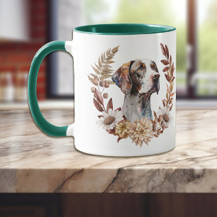 Engelska pekaren - Hund - höstkrans Mugg