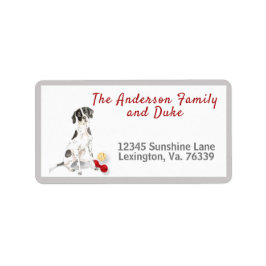 Engelska pekaren Leksak Home Returadress Adressetikett