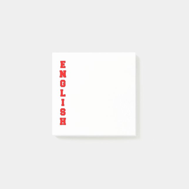 Engelska Post-it Block (Framsida)