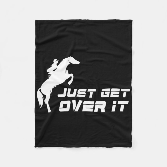 Engelska Riding Hunter Jumper Girl  Fleecefilt (Framsidan)