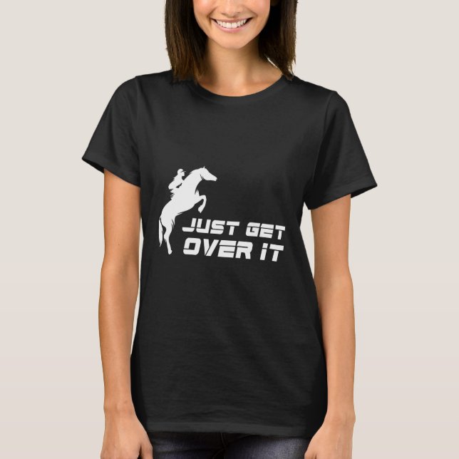 Engelska Riding Hunter Jumper Girl  T Shirt (Framsida)