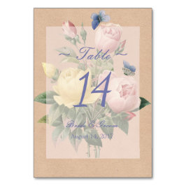 Engelska Ro bröllopsinbjudan Bordsnummer