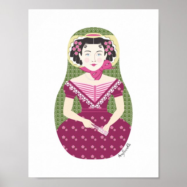 Engelska Ro Matryoshka Poster (Framsidan)