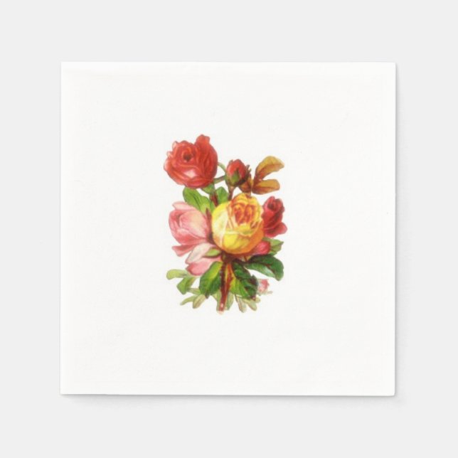 Engelska Ro Tea Party Theme Papper Napkins Pappersservett (Framsidan)