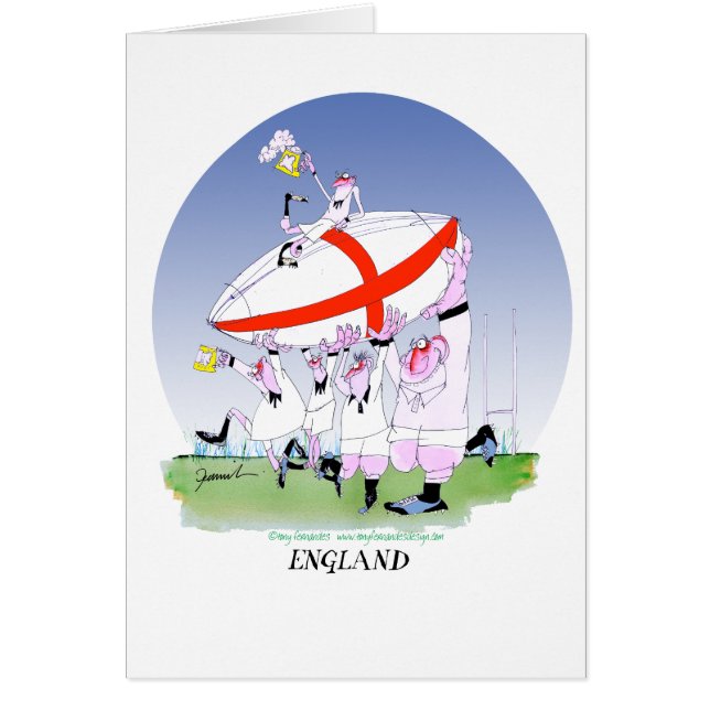 engelska rugbyjubel, tony fernandes hälsningskort (Framsidan)