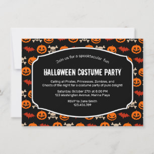 Engelska Sak av Halloween Costume-bjudan Inbjudningar