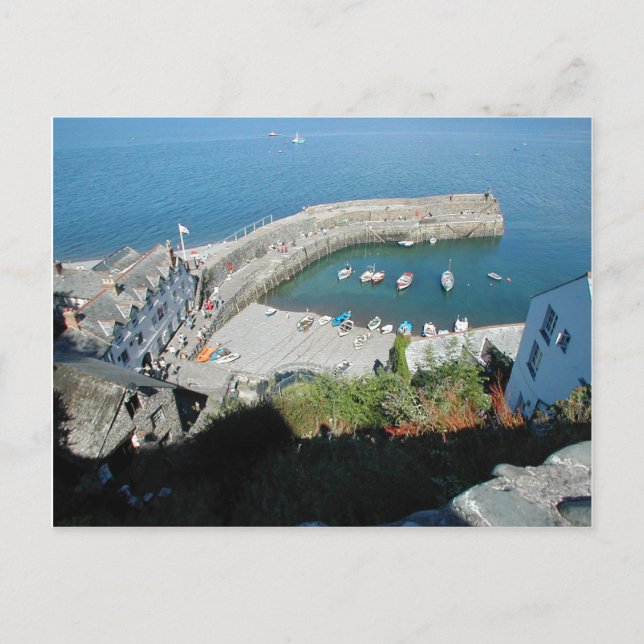 Engelska Scenes, Clovelly, Devon Vykort (Framsida)