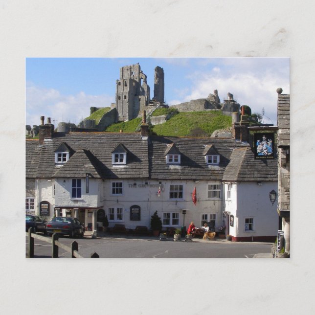 Engelska scenes, Corfe Castle, Dorset Vykort (Framsida)