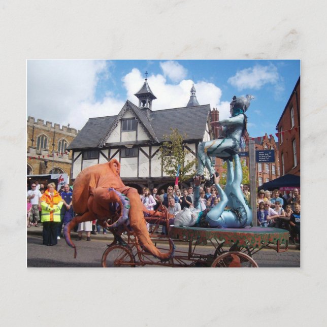 Engelska scenes, Market Harborough Carnival Vykort (Framsida)
