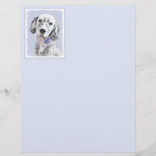 Engelska Setter Blue Belton Painting Hund Art