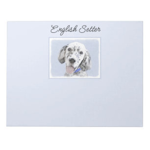 Engelska Setter Blue Belton Painting Hund Art Anteckningsblock