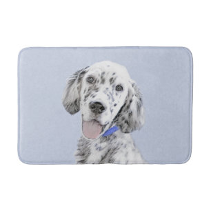 Engelska Setter Blue Belton Painting Hund Art Badrumsmatta
