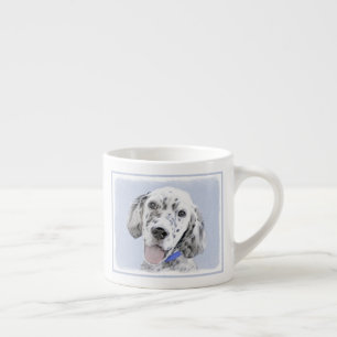Engelska Setter Blue Belton Painting Hund Art Espressomugg
