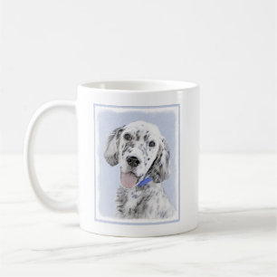 Engelska Setter Blue Belton Painting Hund Art Kaffemugg