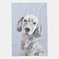 Engelska Setter Blue Belton Painting Hund Art