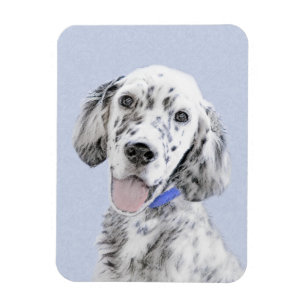 Engelska Setter Blue Belton Painting Hund Art Magnet