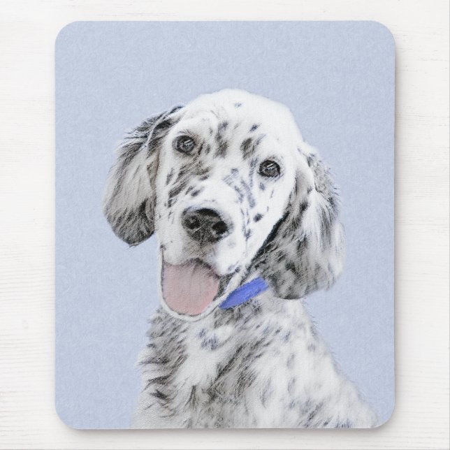 Engelska Setter Blue Belton Painting Hund Art Musmatta (Framsidan)