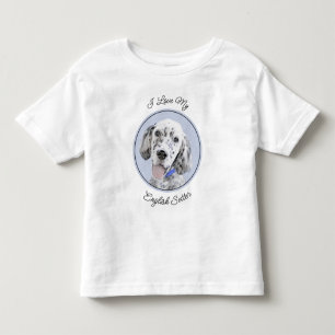Engelska Setter Blue Belton Painting Hund Art T Shirt