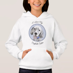 Engelska Setter Blue Belton Painting Hund Art T Shirt
