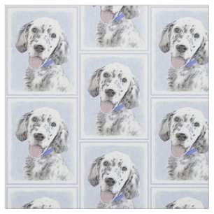 Engelska Setter Blue Belton Painting Hund Art Tyg