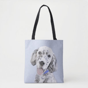 Engelska Setter Blue Belton Painting Hund Art Tygkasse