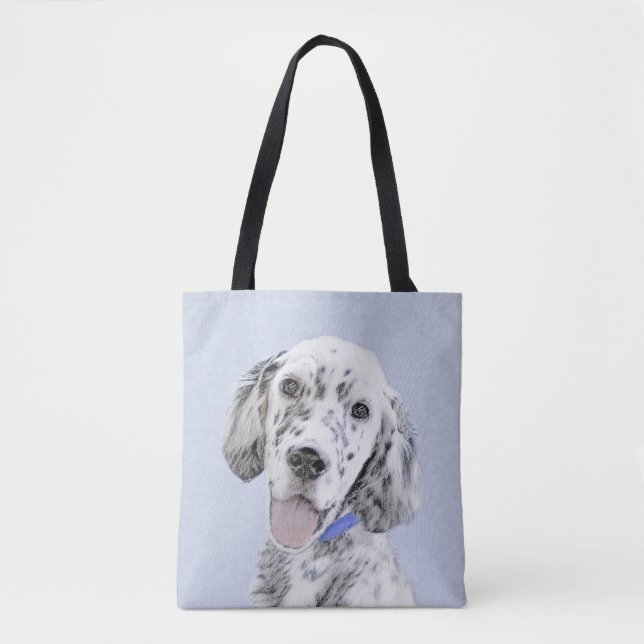 Engelska Setter Blue Belton Painting Hund Art Tygkasse (Framsida)