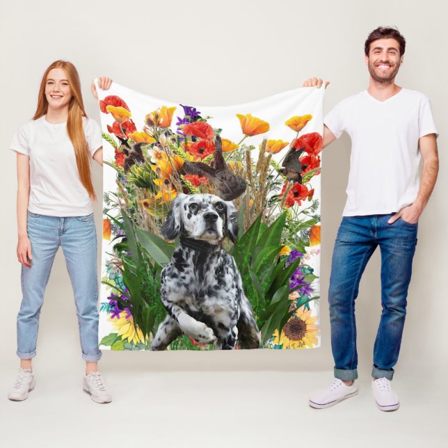 Engelska Setter Fleece Blanket (På plats)