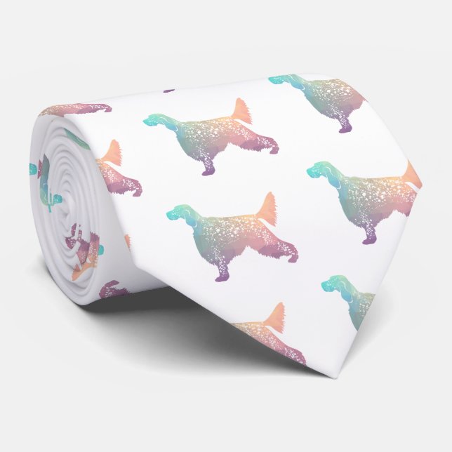 Engelska Setter Hund Geometric Silhouette - Pastel Slips (Rullad)