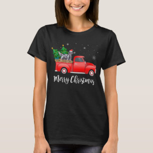 Engelska Setter Hund Riding Red Lastbil jul T Shirt