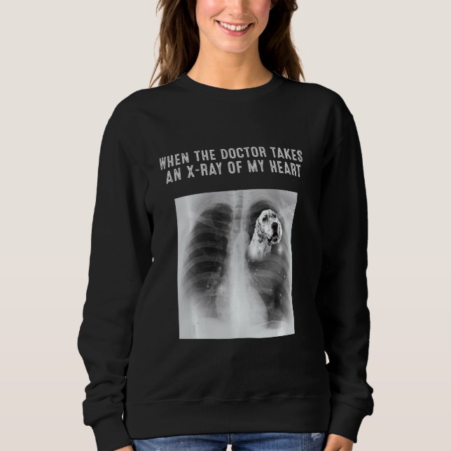 Engelska Setter Hund tar en röntgenstråle från min T Shirt (Framsida)
