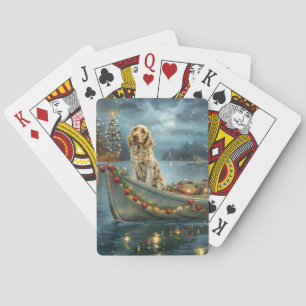 Engelska Setter jul - festlig resa Casinokort